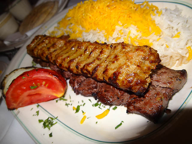 01 Combination Kebob Platter Barg & Koobideh - Ravagh Persian Grill